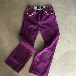 Mini Boden Purple Corduroy Pants